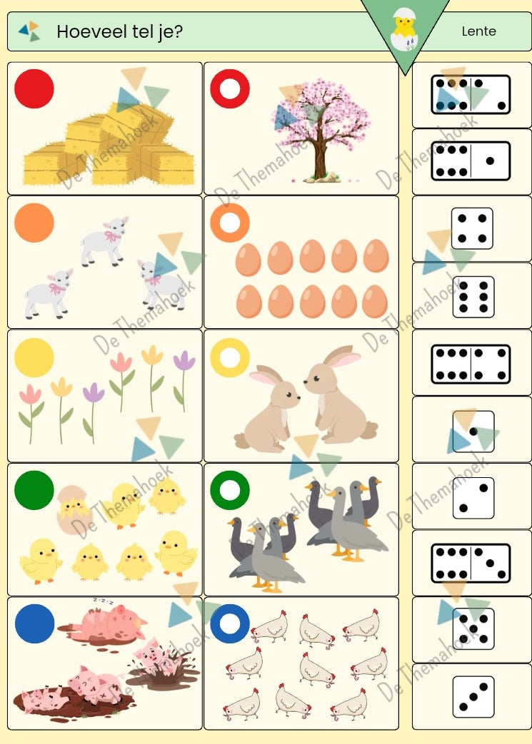 lente piccolo voor groep 1/2, kleuters, nt2 onderwijs, de themahoek, themahoek, taal en rekenen, woordenschat, thema boerderij, boerderij, pasen, thema pasen, thema lente, piccolo, rekenen, woordenschat, rijmen, inloop, inloop thema lente, inloop thema boerderij, inloop lente, inloop kleuters, themahoek lente