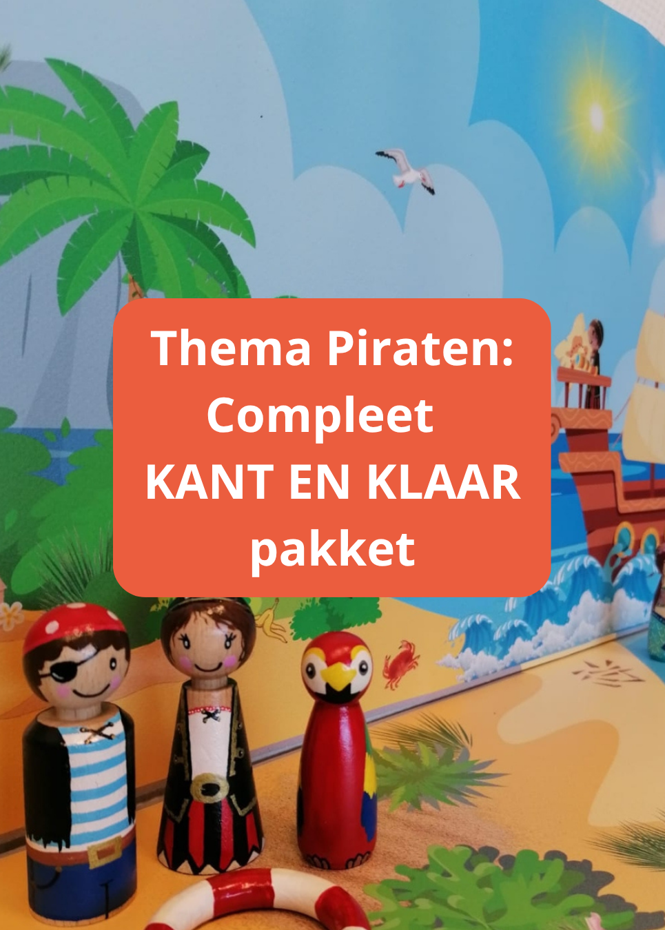 thema piraten, kleuters, inloop, spellen, rekenen, taal, woordenschat, auditieve oefeningen, kleikaarten, werkbladen, verteltafel, beebotmat, de themahoek, themahoek piraten, thema woeste willem, kleuters, groep 1/2