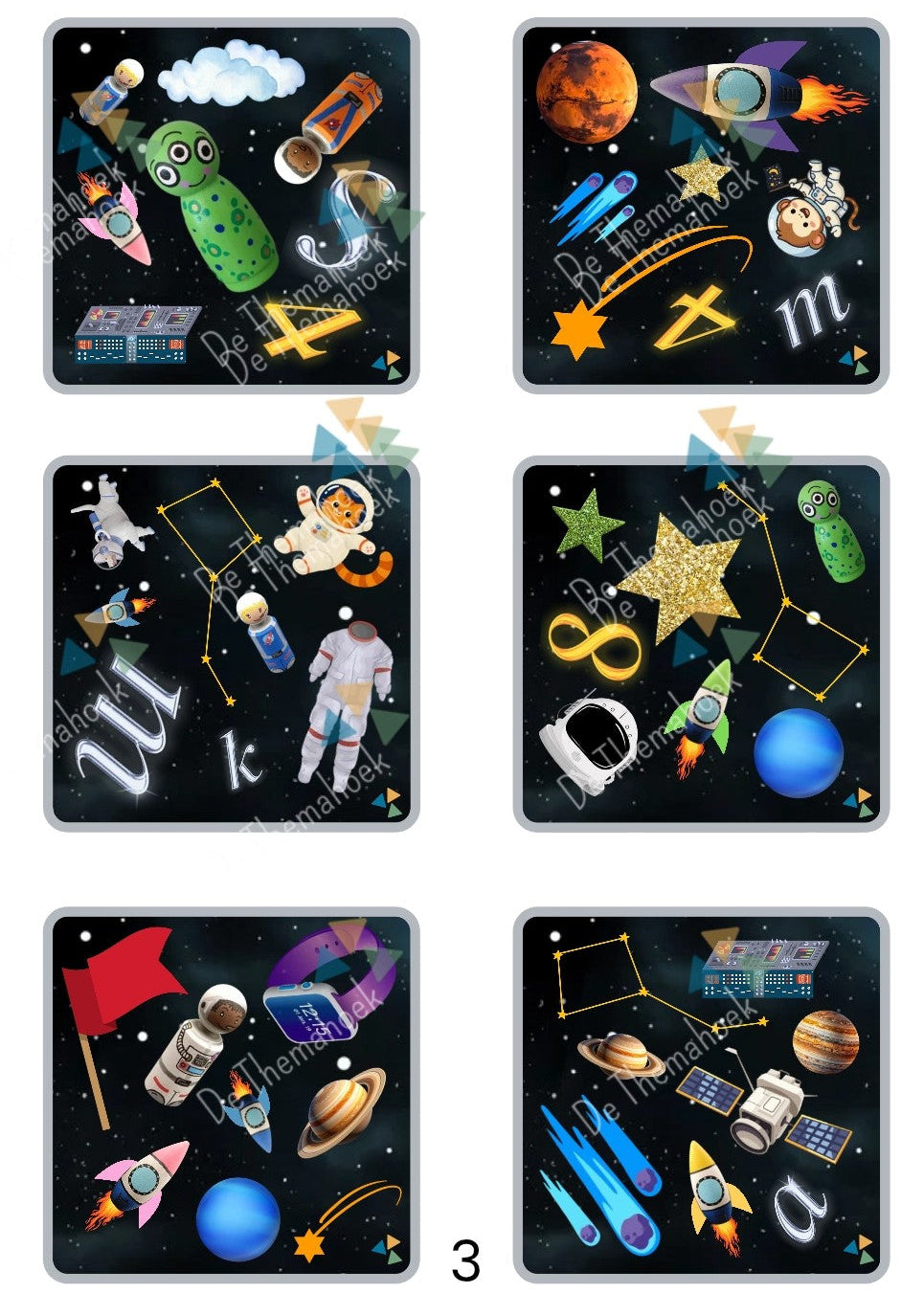 dobble, thema ruimte, dobble ruimte, kleuters,groep 1/2, nt2 leerlingen, nt2 onderwijs, woordenschat, executieve functies, spel thema ruimte, spel, themahoek ruimte,de themahoek, inloop