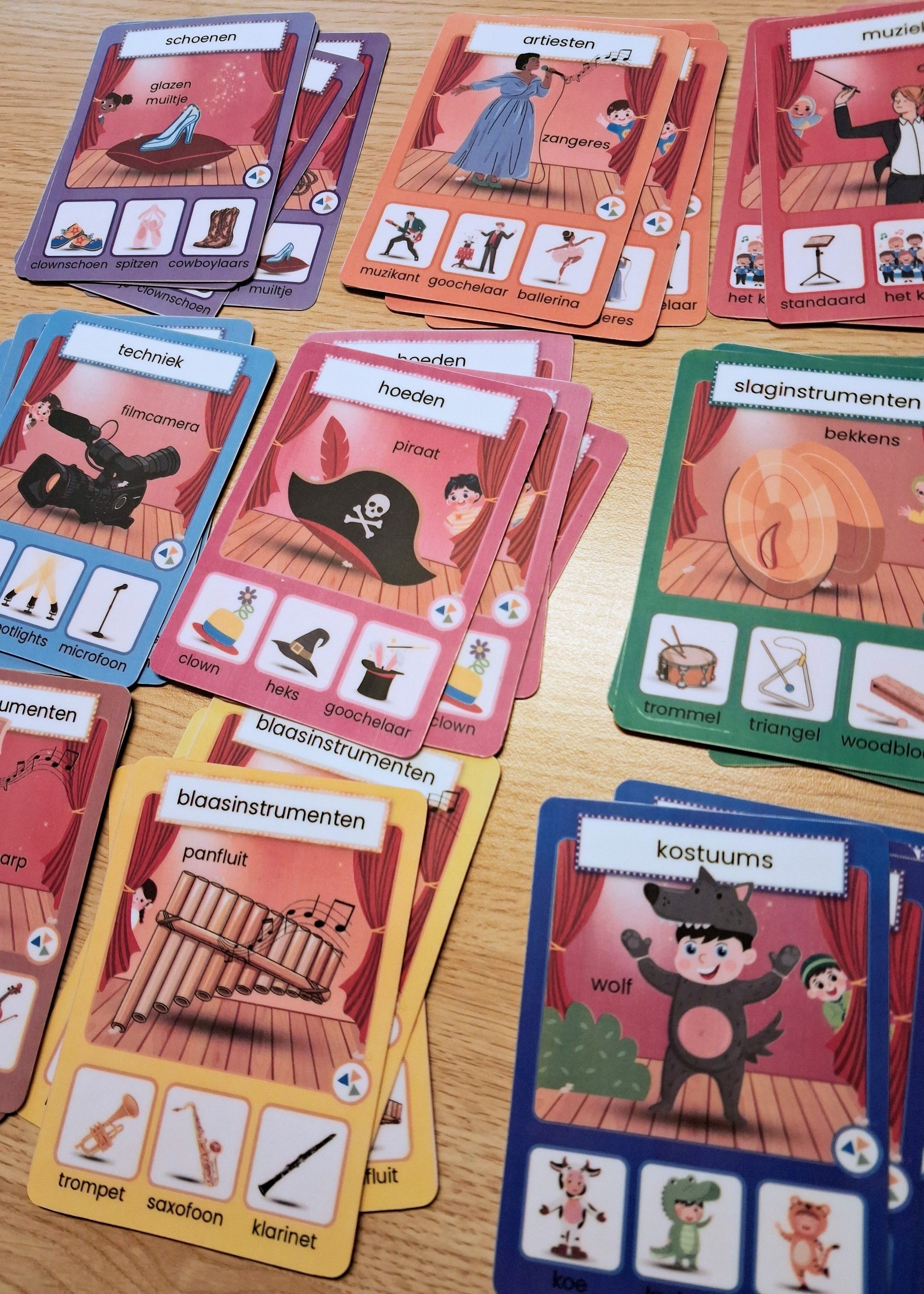 thema spot on, kinderboekenweek 2026, kwartet, spel, groep 1/2, kleuters, thema theater, thema kinderboekenweek 2026, kinderboekenweek 2026, woordenschat, thema muziek, de themahoek, spel, gezelschapsspel 