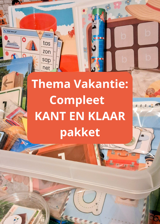 thema camping, thema vakantie, thema op reis, themakist, compleet thema, piccolo, dobble, memory, cijferkaarten, rijmkaarten, woordenschat, auditieve oefeningen, tellen, cijferherkenning, beebotmat, de themahoek, kleuters, groep 1/2