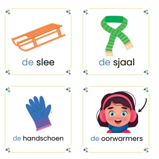 thema winter memory en woordkaarten voor groep 1/2 , de onderbouw, nt2 van de themahoek