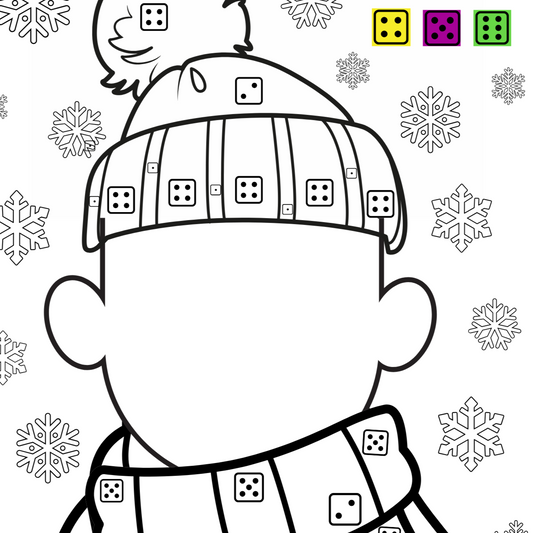 kleurplaat winter gratis, rekenen groep 1/2 nt2 onderbouw thema winter de themahoek, dobbelsteenbeelden kleuters, kleuters, rekenen groep 1/2 winter, winter, thema winter