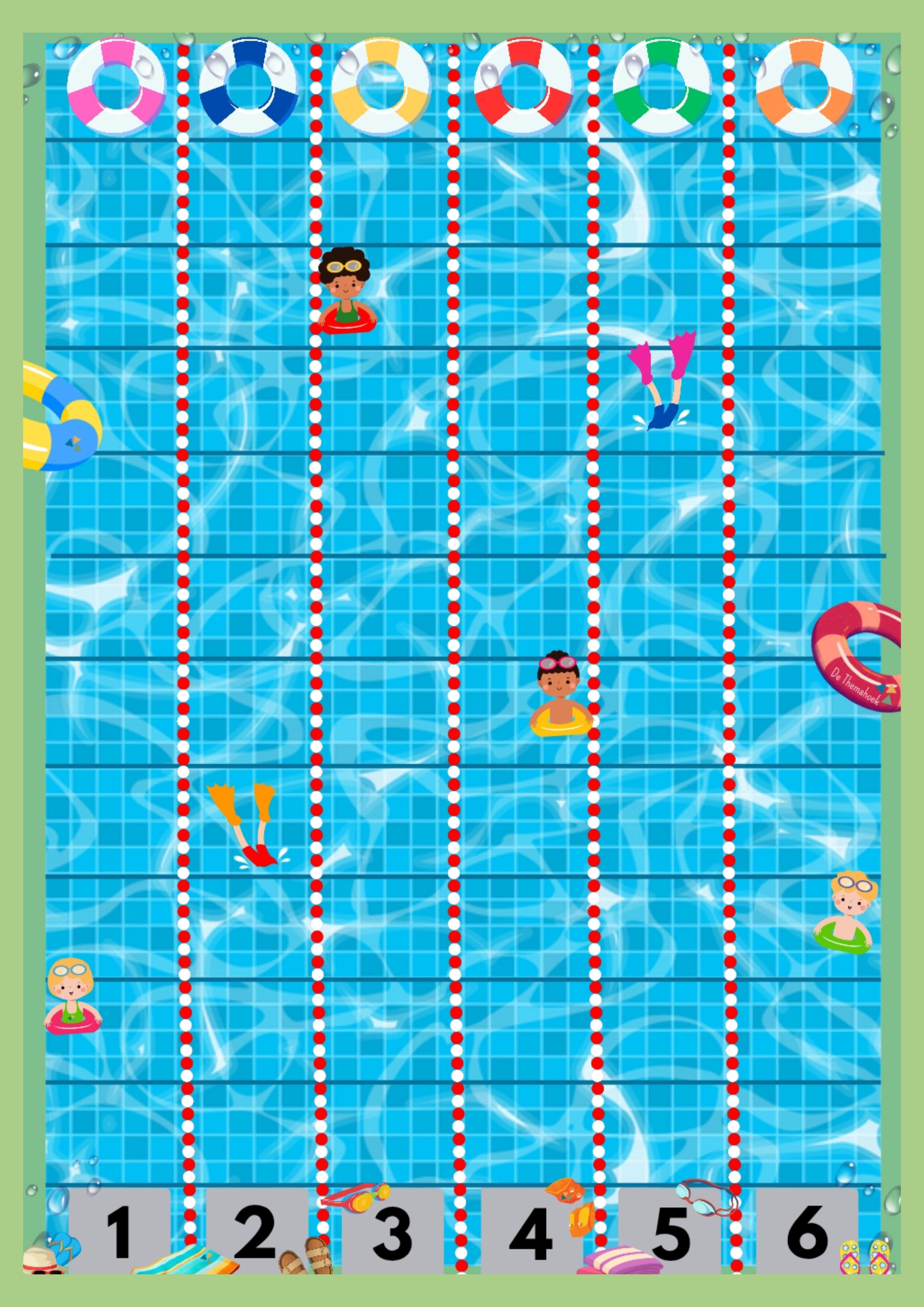 thema zomer, thema de camping, thema zwembad, groep 1/2, spelkleuters, de themahoek, themahoek