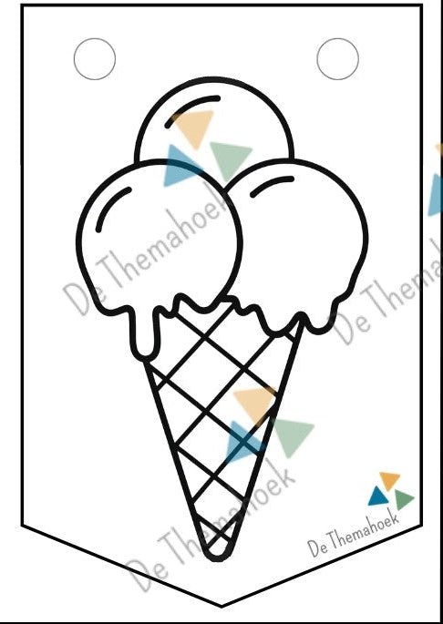 thema de ijswinkel, thema ijssalon, ijssalon, thema zomer, thema vakantie, themahoek ijssalon, themahoek ijswinkel, spel, spelhoek, kleuters, groep 1/2, taalontwikkeling, thema winkel, woordenschat, rekenen, tellen