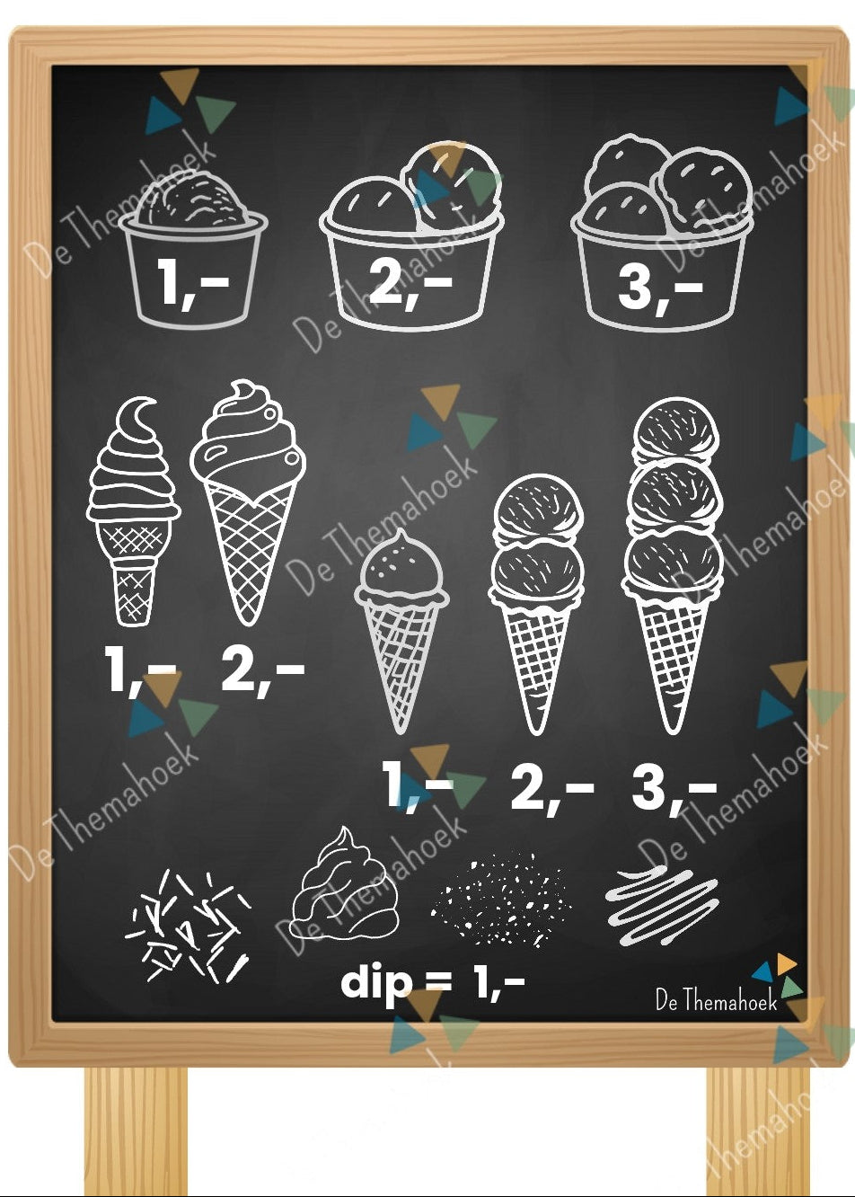 thema de ijswinkel, thema ijssalon, ijssalon, thema zomer, thema vakantie, themahoek ijssalon, themahoek ijswinkel, spel, spelhoek, kleuters, groep 1/2, taalontwikkeling, thema winkel, woordenschat, rekenen, tellen