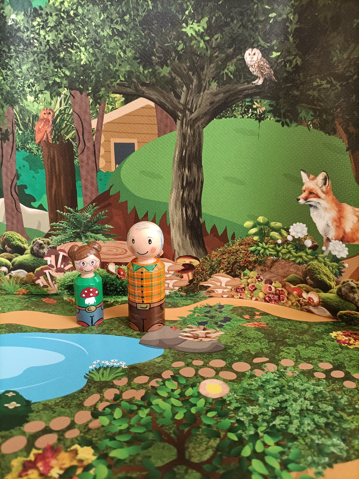 woordenschat bos, verteltafel bos, kleuters, de themahoek, thema bos