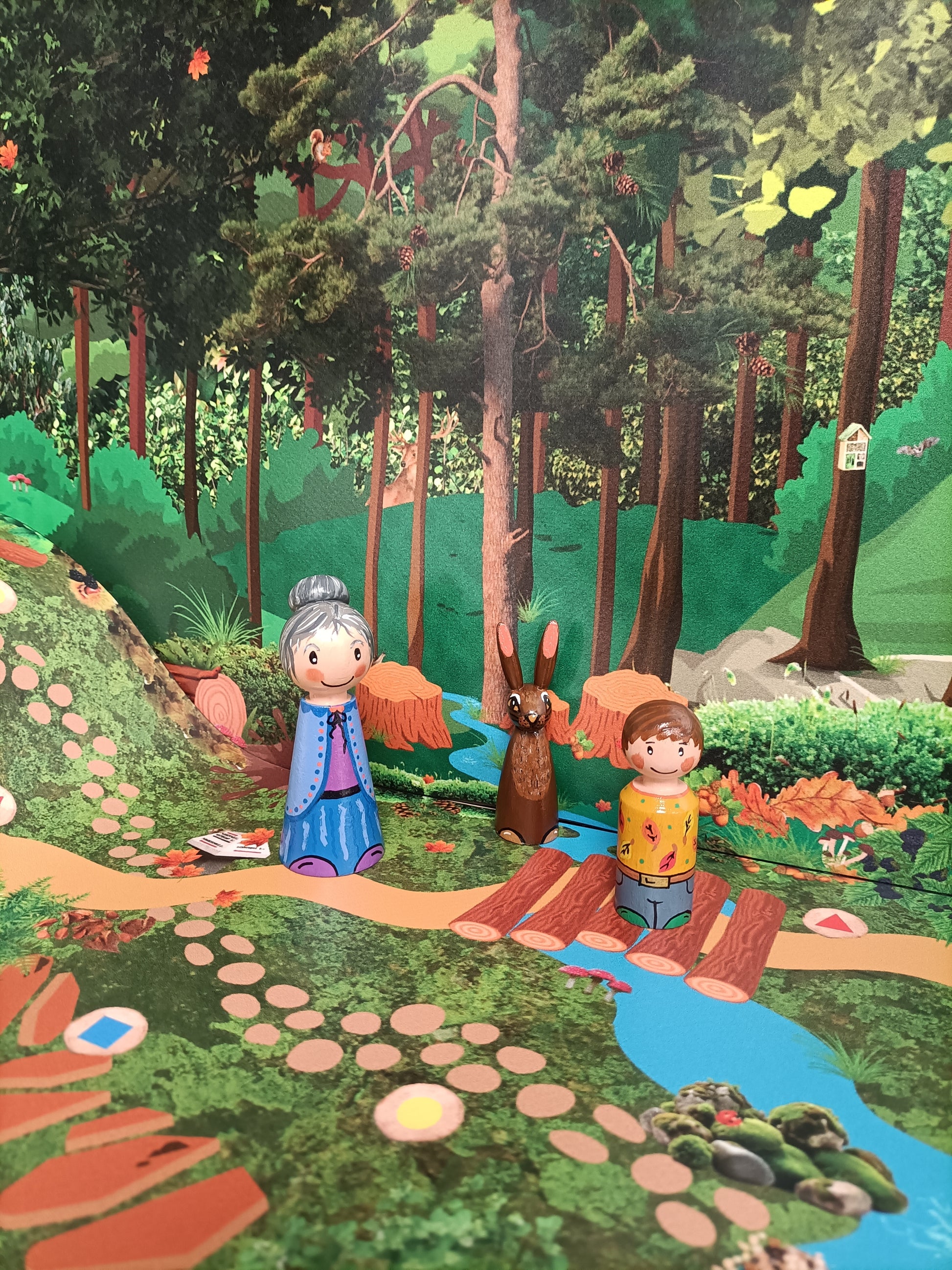 op avontuur in het bos, verteltafel bos, kinderboekenweek 2025, kleuters, thema bos, de themahoek