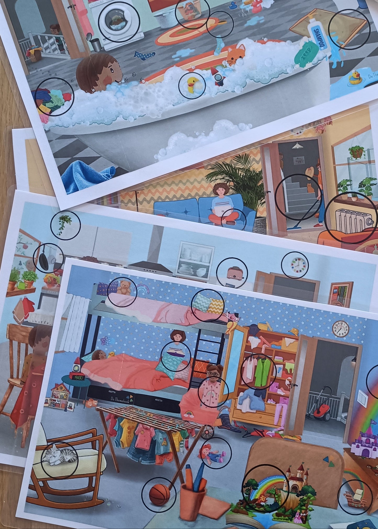 zaklampspel, thema huis, thema mijn huis, thema hier woon ik, kleuters, groep 1/2, woordenschat, letterherkenning, de themahoek, themahoek, huishoek, aanvankelijk lezen, inloop